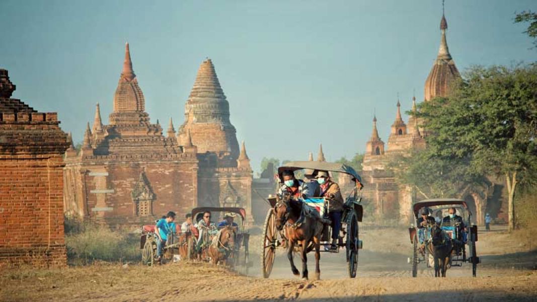 Tourists in Bagan